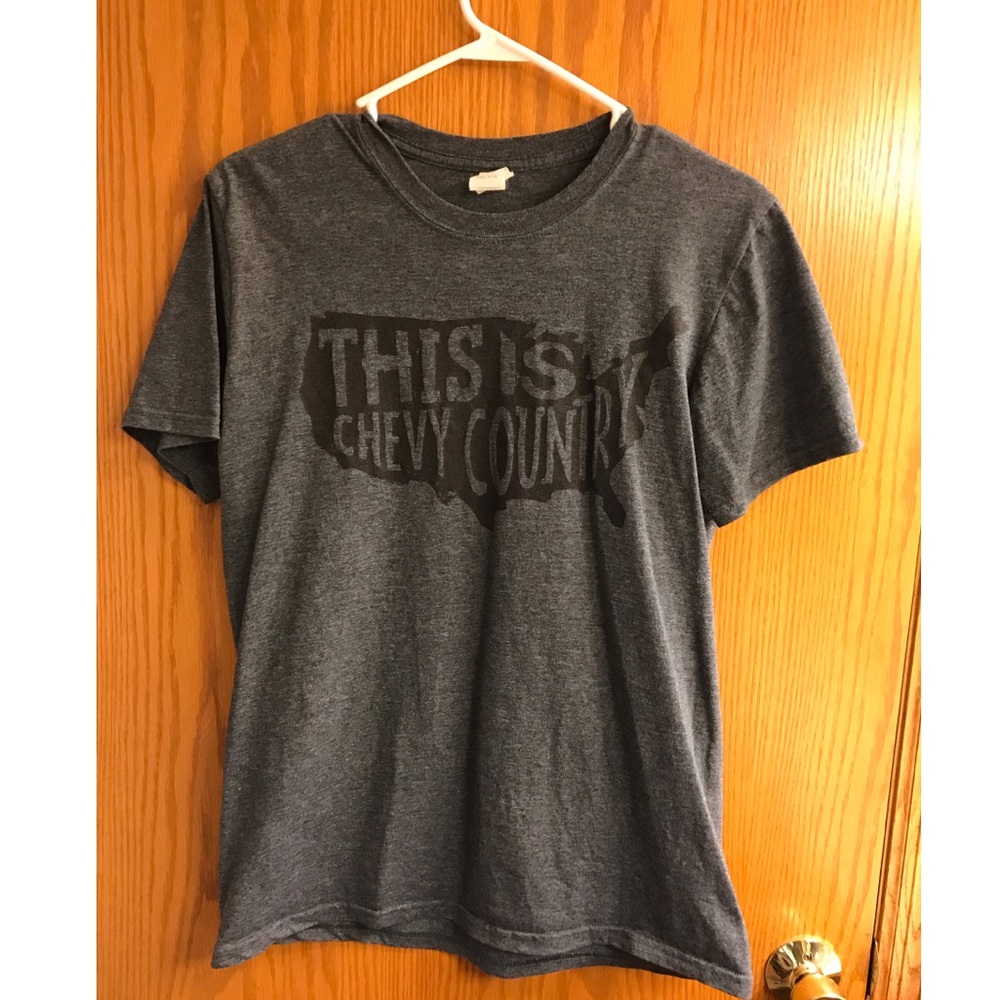 Grey This Is Chevy Country Short Sleeve Shirt Automotive Car Racing